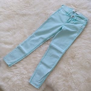 Abercrombie mint turquoise low rise jeans